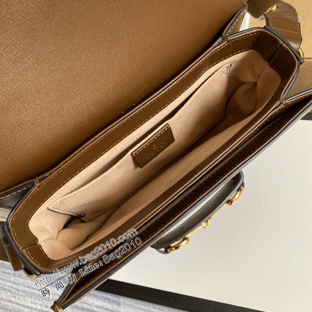 Gucci新款原廠皮女包 古馳1955Horsebit Bag Gucci經典馬銜扣迷你小號單肩斜挎女包 602205  ydg3094
